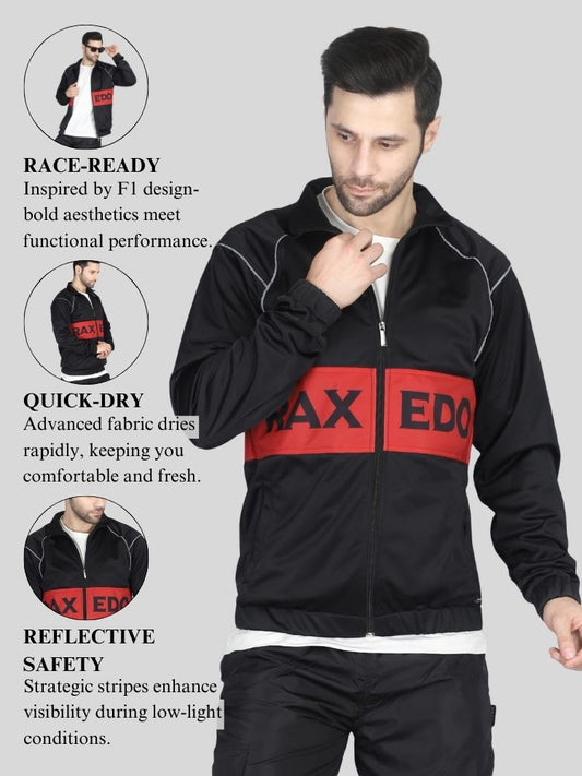 F1-Inspired Racing Biker Jacket