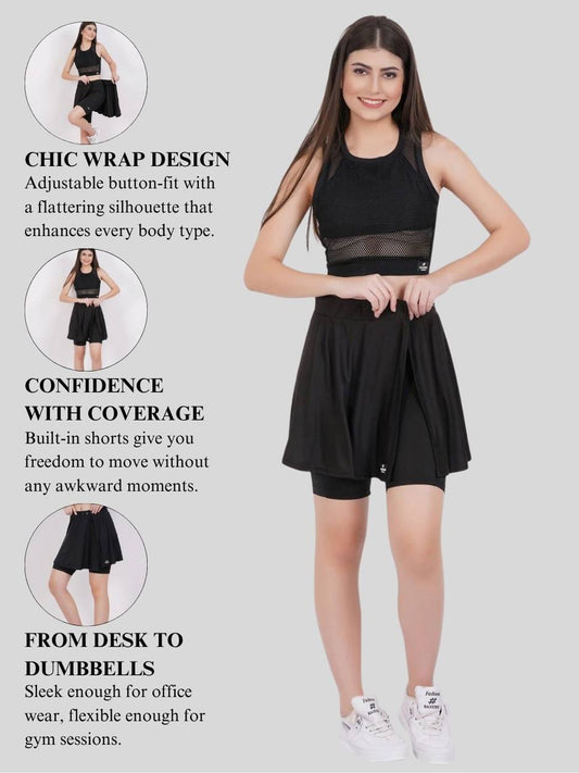 Mid-Rise Skirt for Women - Wrap Skirts