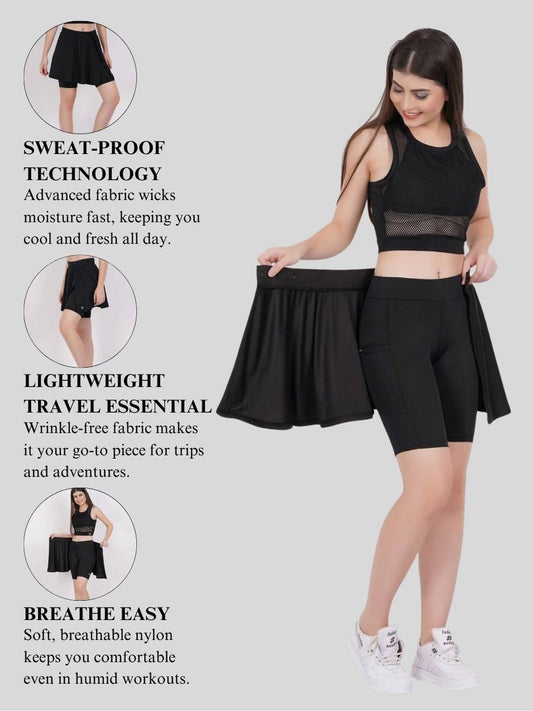 Mid-Rise Skirt for Women - Wrap Skirts