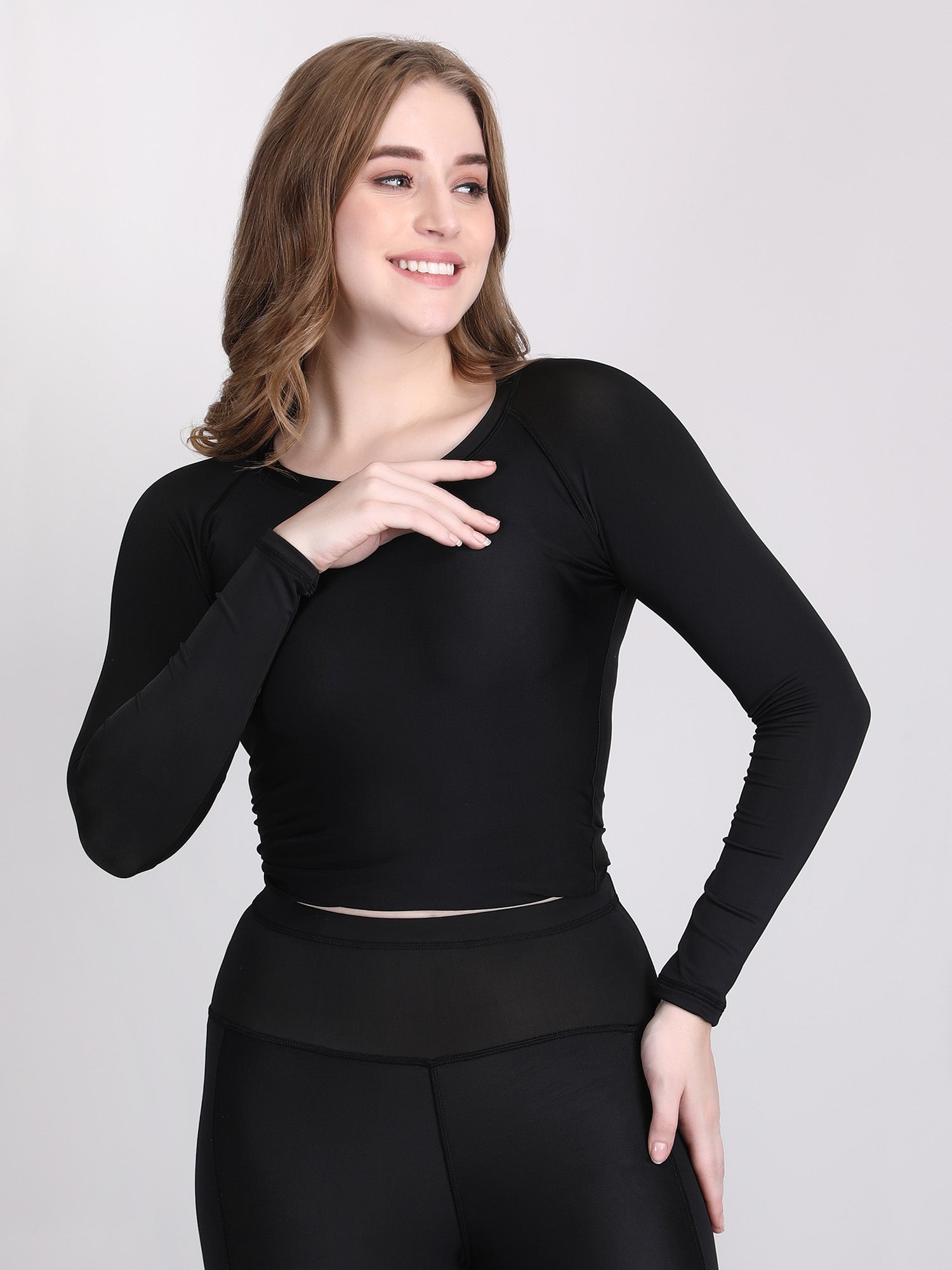 Compressed Tops Buy Compression Top Womens Online | Slim Fit Crop Top – RAXEDO