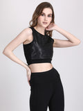 sleeveless crop top