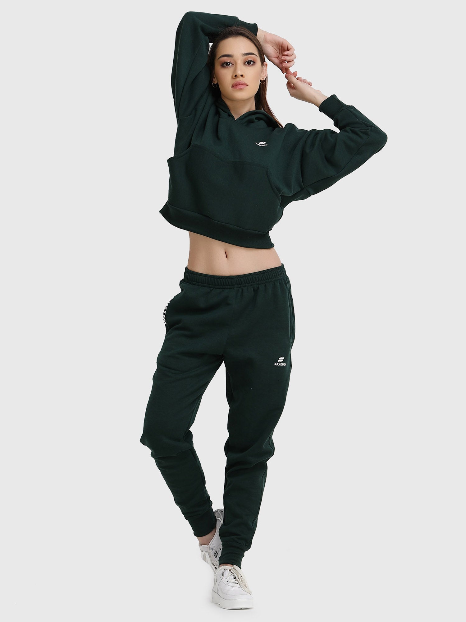 Green Hooded Tracksuit Set main image 0