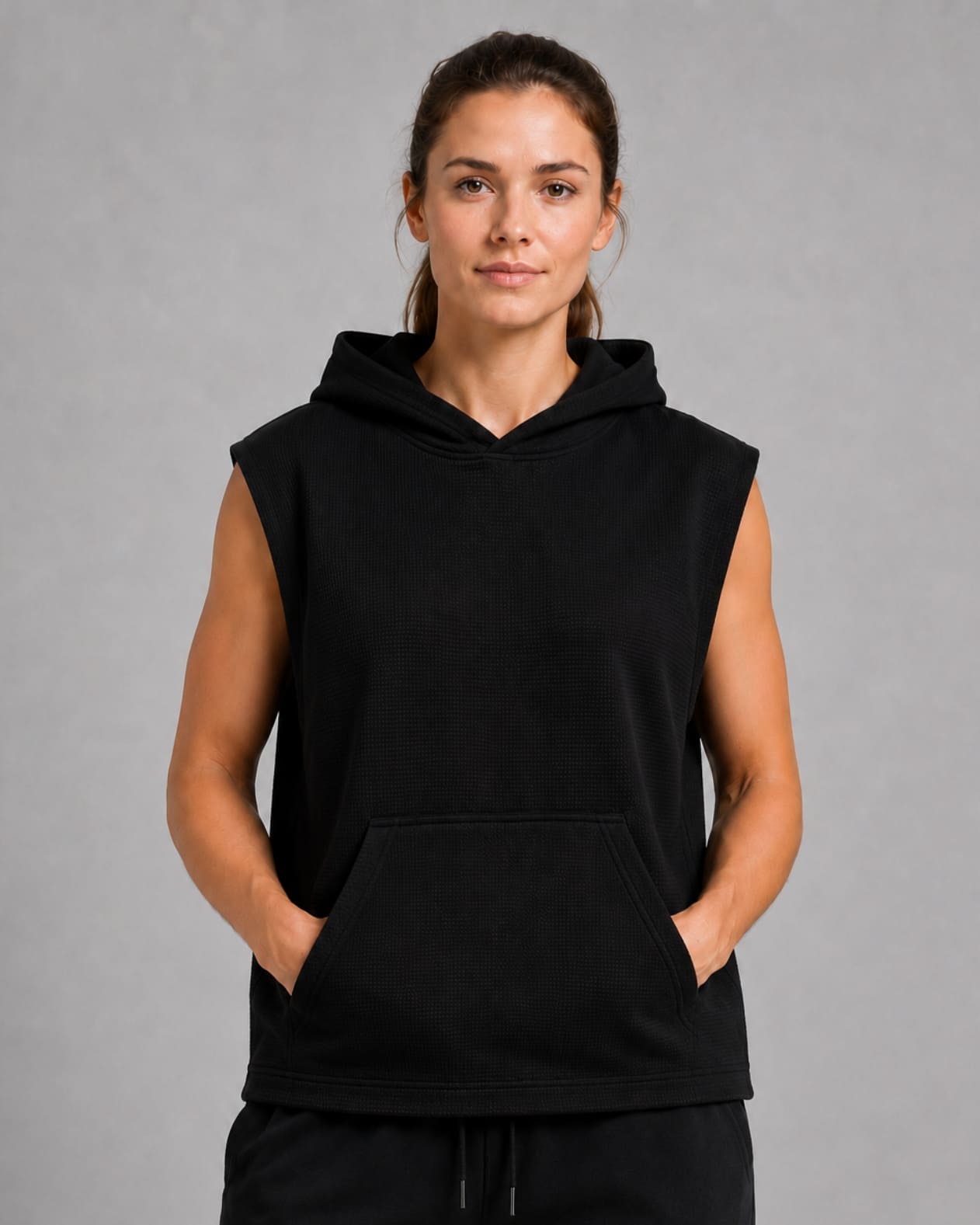 Women's Sleeveless Dri-fit Hoodie Gym Tops for Women