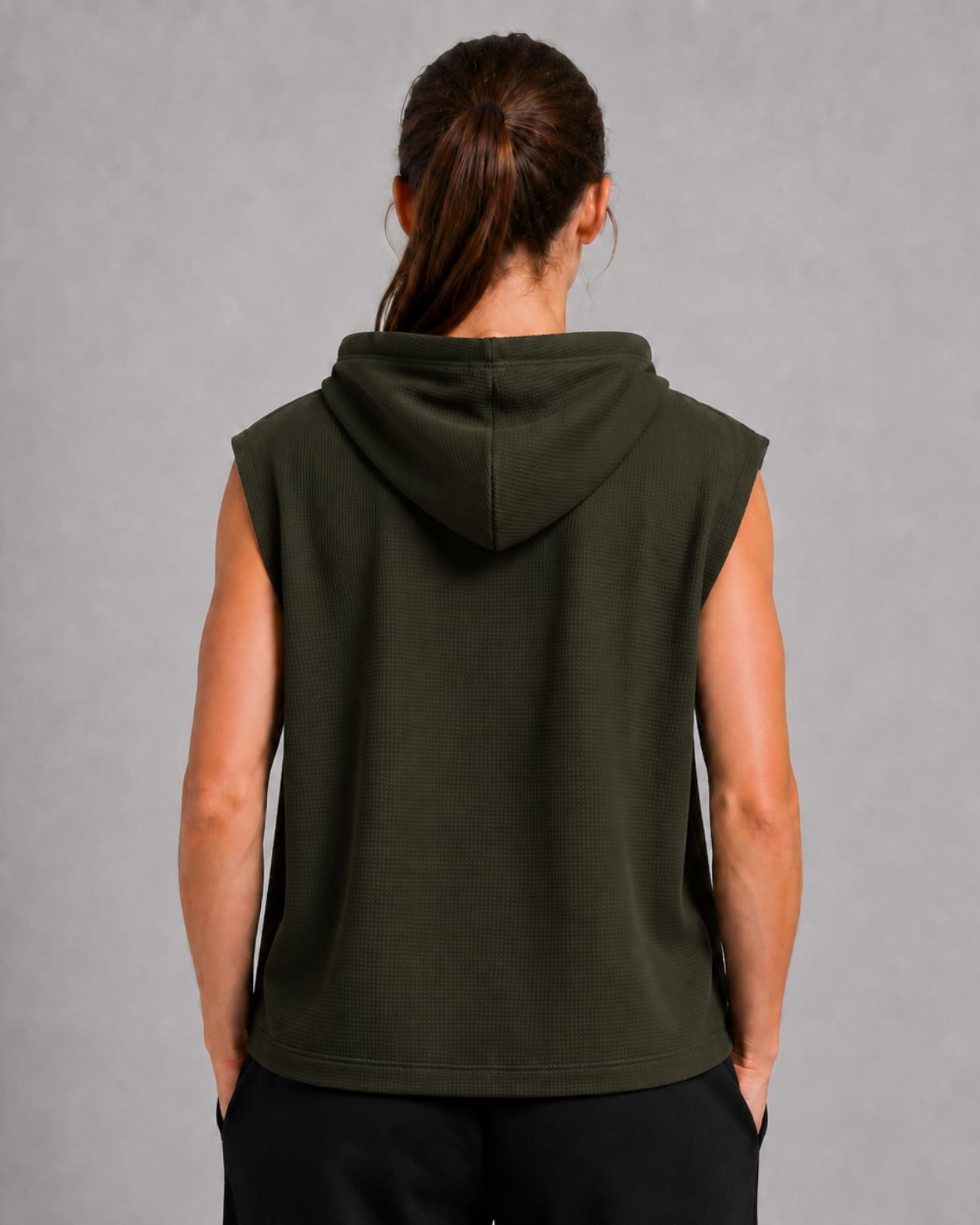 Women's Sleeveless Dri-fit Hoodie Gym Tops for Women