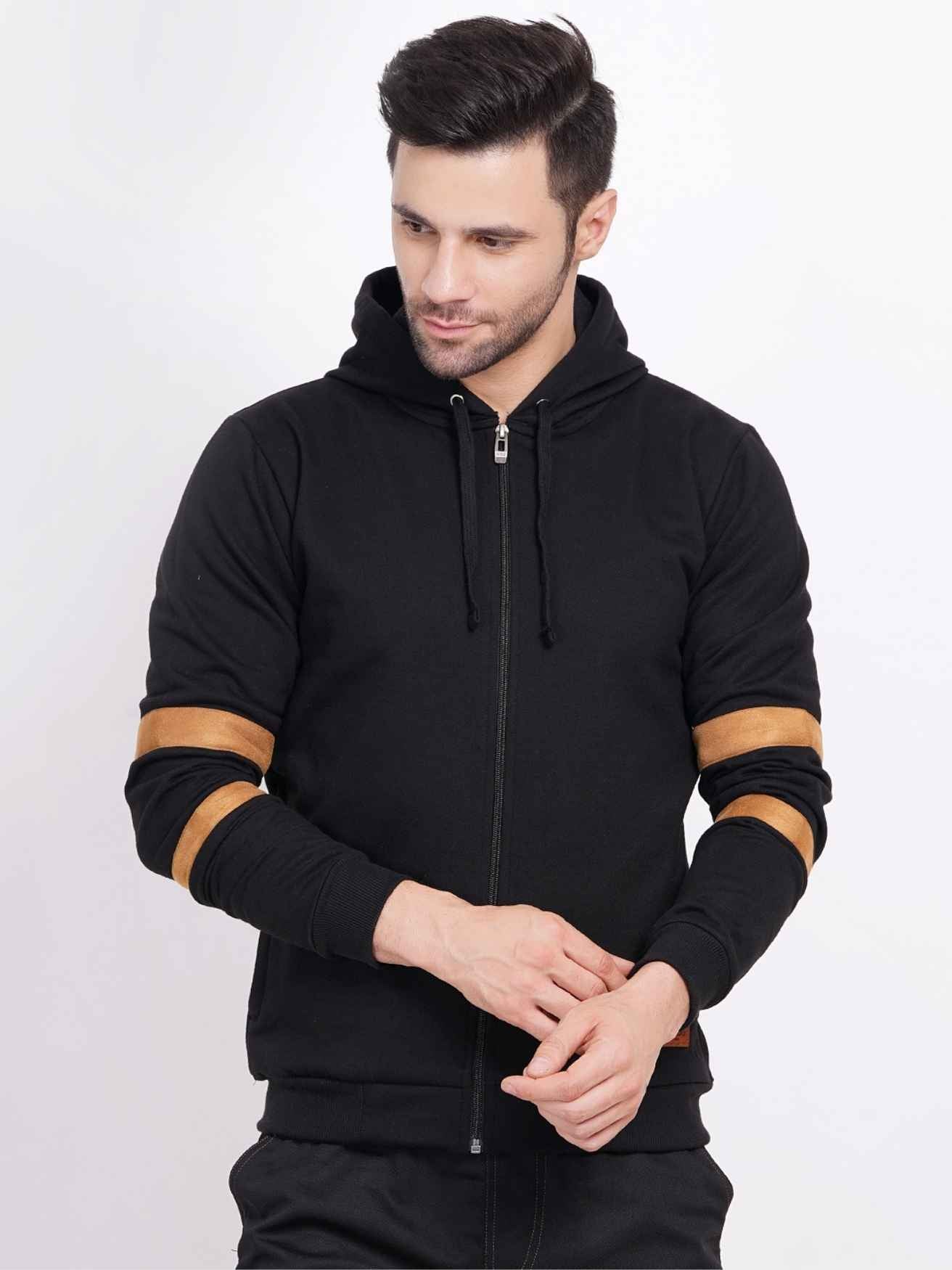 mens black zip hoodie