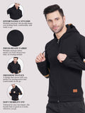 mens black zip hoodie