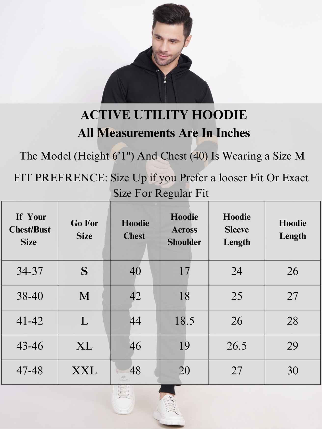 mens black zip hoodie